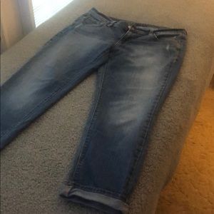 Slightly distressed jeans